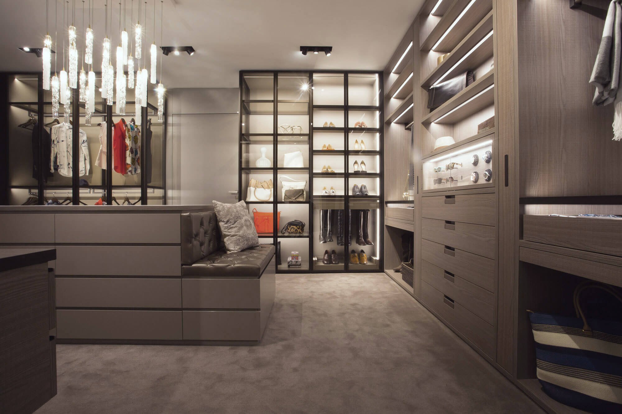 Closet with Pull Out Jewelry Drawers - Transitional - Closet